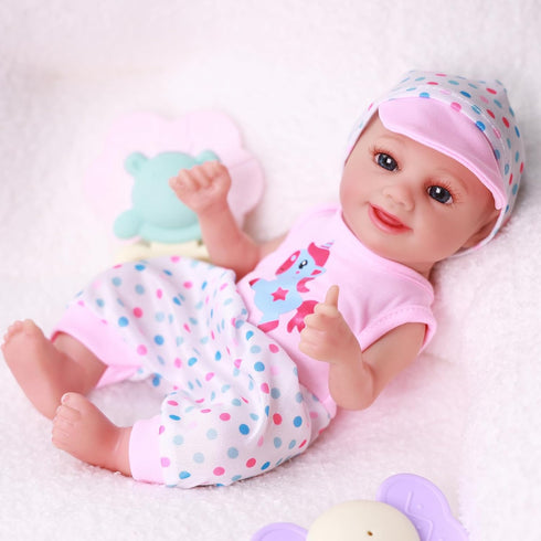 BABESIDE 6 Sets Reborn Baby Doll Clothes - 12-15 Inch Babydolls, Clothing Accessories Set for Realistic Baby Dolls, 14