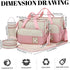 CNAFGBGG 5PCS/Set Diaper Bags for Baby Boy Water & Dust Proof Multi-functional Diaper Bag with Two Handbags, Bottle