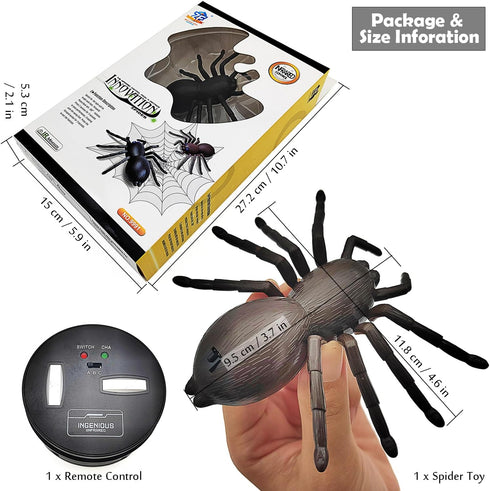 Tipmant Realistic RC Spider Infrared Remote Control Tarantula Animal Vehicle Car Prank Toys Pet Cat Dog Teasing Kid