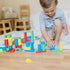 Melissa & Doug Wooden Building Blocks Set - 100 Blocks in 4 Colors and 9 Shapes, FSC Certified for Kids