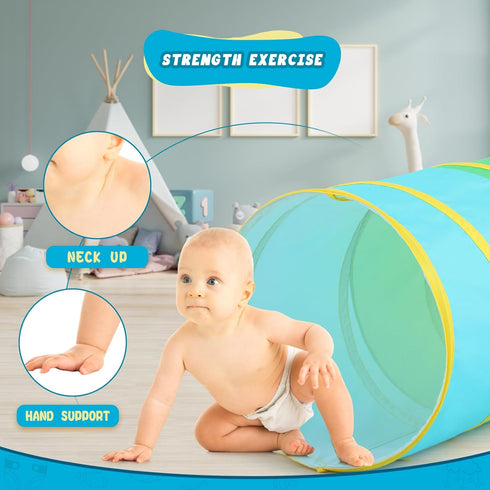 PigPigPen Kids Tunnel for Toddlers, Pop Up Play Tunnel Tent for Babies or Dogs, Indoor & Outdoor Backyard Toys