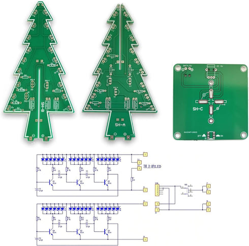 Electronic DIY Kits Christmas Tree Soldering Practice Kit, DIY Soldering Project for Teens Kids Adults