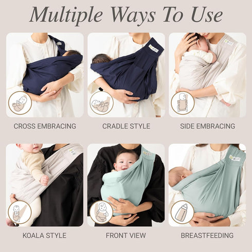 Toddler(8-45 Lbs), Cozy keraetae Baby Sling Carrier for Newborn to Wearing Baby Carrier Wrap Sling with Adjustable