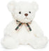 Fluffy White Teddy Bear Stuffed Animals, Plush Toys with Lattice Tie for Kids, 12 inches