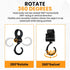 DALQUIS 7PCS 2X 360 5X Stroller Hanging Hooks Kit, Degree Rotating Walker Hook and Pram Buggy Clips for Diaper Bag