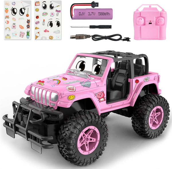 NQD Remote Control Car, Rechargeable Racing Cars 1:16 Scale, 80 Min Play, 2.4Ghz Off Road Trucks for 3-Year-Old Girls