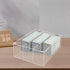 Bigfety Acrylic Card Deck Storage Box - 3 Compartment Clear Visible Trading Card Holder for Sport Cards