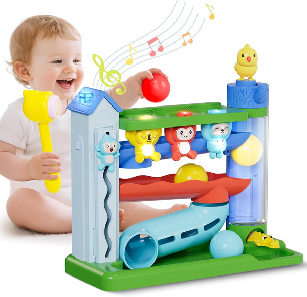 Ussybaby Hammer Toddler Musical Toys, Light-Up Baby Musical Toy for 1-2 Year