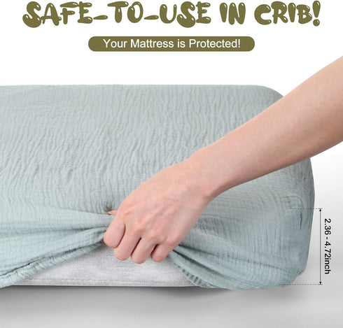 4 24 38 Inch Cozy Pack Mattress(24 38 Inch,Elegant Gerrii Pcs Muslin Mini Crib Sheets x Baby Crib Sheets Fitted Cotton