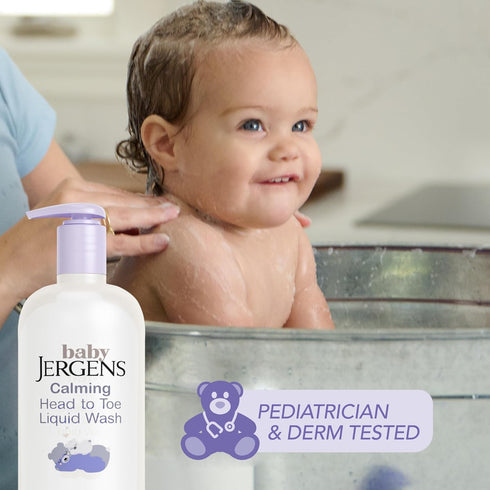 20 Oz Jergens Baby Calming Head to Toe Liquid Baby Wash, Body Wash and Shampoo, Tear Free, Fl