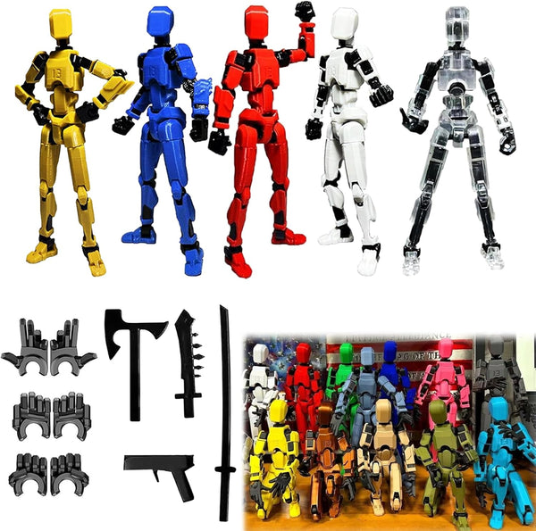 Dumwick Assembly Completed Titan 13 Action Figure Set,Titan 13 Robot Action Figures 3D