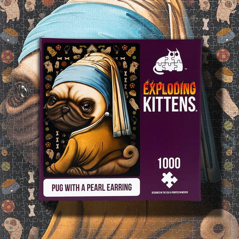 Pug with a Pearl Earring Jigsaw Puzzle, 1000 Pieces