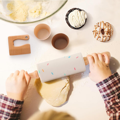 Set 14 Set, Promise Babe Kids Knife for Real Cooking and Baking, Pcs Food Grade Montessori Kitchen Tools, Toddler