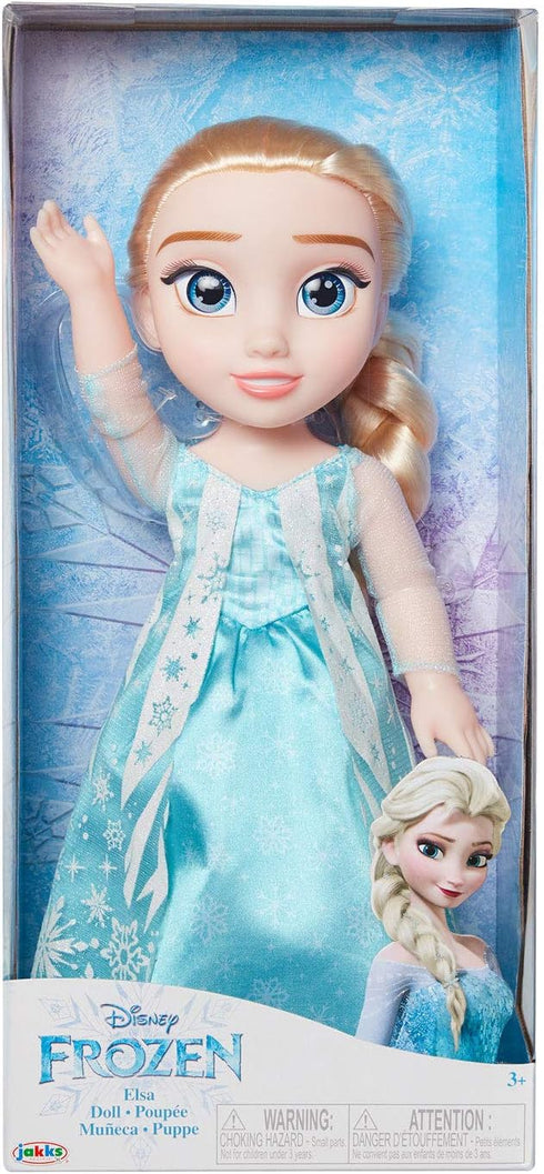 Frozen Disney Elsa Doll - ICY Blue Outfit, Blue Shoes & Long Braided Hair - 14" Tall, for Girls Ages 3+