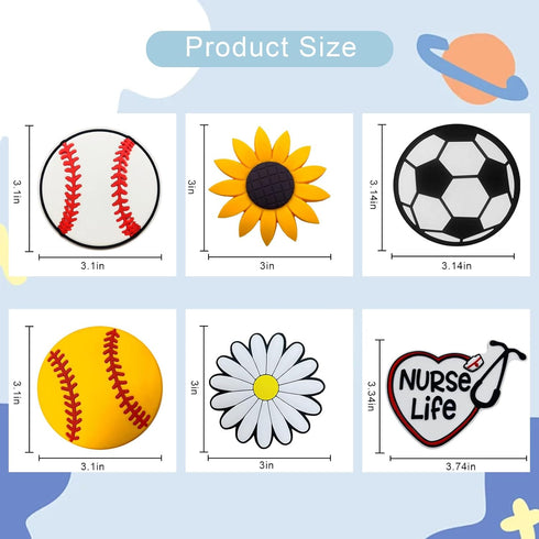 Rubber Beach Bag Accessories, PVC Rubber Decoration for EVA Purse Bogg Inserts Y064figure 29
