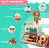 Jomifin 35Pcs Set Pretend Play Toy Donut Shop for Kids, Donut Maker Machine with Oven and Candy, Electronic Role Play