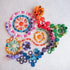 Set 7 27 Parts(81 Candywood Large Full Rainbow Color Style Wooden Loose Parts Sensory Play Toys, Mandala Shapes