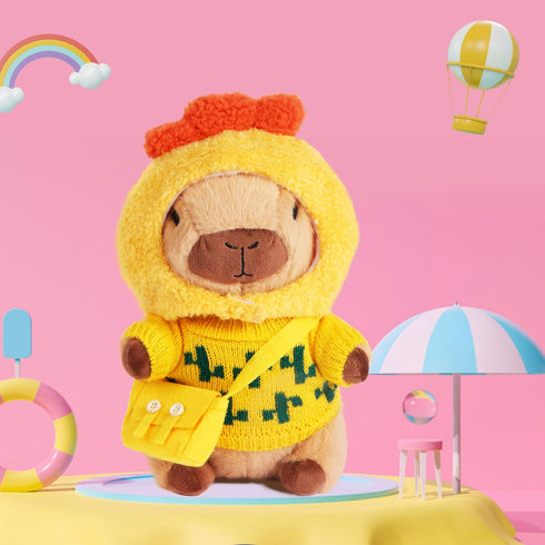 9 10.2 inch Cute Capybara Plush with pcs Clothes & Accessories, Soft Capybara Stuffed Animal Capybara Plush Toy, Dress