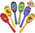 JOYIN 12 Mini Wooden Fiesta Maracas 6 Designs Noisemaker for Mexican Fiesta,
