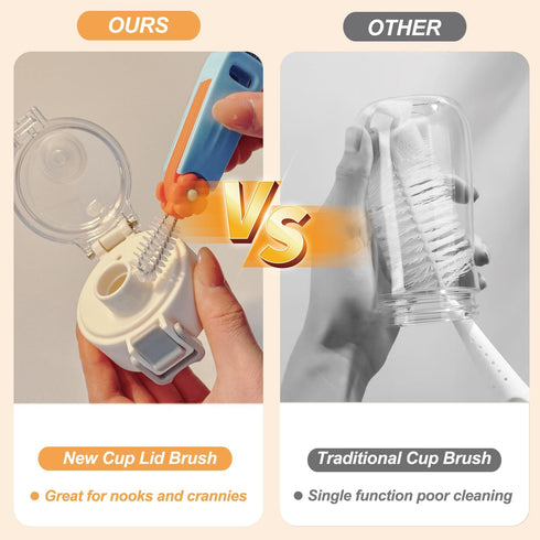 DWNDN 3 1 Set, 3PCS in Cup Lid Gap Cleaning Brush Bottle Cleaning Brush Multifunctional Bottle Cleaner Brush Home