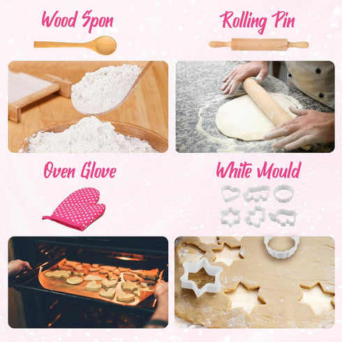 MEIDAYAI Set Set 3-8 Kids Cooking Baking , Kids Kitchen Pretend Play Toys, Children Chef Role Play Costume - Chef Hat
