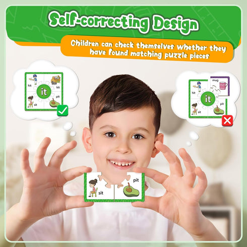 Phonics Puzzle Games, Spelling Games, Flash Cards for Toddlers, Educational Toys for Kids Preschool Learning