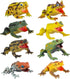 8pcs JOKFEICE Realistic Soft Frog Toys - Large Floating Squeaking Tree Frog Figurines for Science Projects, Educational