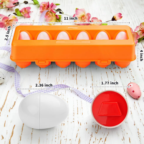 18 1, 2, 3 CPSYUB Toddler Toys, Month Toys, Christmas Eggs Gifts for Year Old Girls/Boys, Montessori Matching Eggs