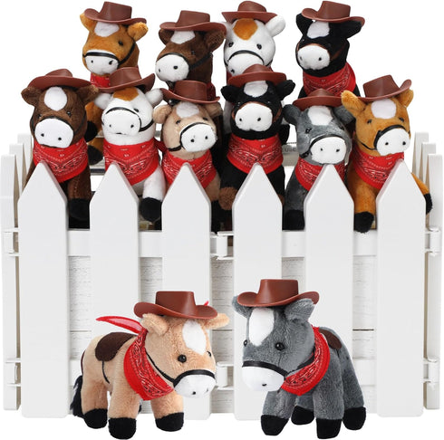 VercanMonth 42 Pcs Adopt a Horse Party Favor for Kids 12 Mini Plush