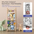 40" 3D Stuffed Animal Storage Zoo, Tall Solid Pine Wood Toy Organizer with Exclusive Sign, Large Vertical Plushie Cage