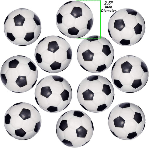Mini Sports Balls for Kids Party Favor Toy - 12 Pack Squeeze Foam for Soccer, Basketball, Football, Baseball