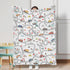 Cartoon Road Car Vehicles Baby Blanket for Boy Girl City Roadway Truck Boat Mountain Forest Rainbow Flannel Receiving Blanket Soft Swaddle Blanket for Toddler Nursery Bed Blanket Crib Playmat 30x40 by Hwmmbh