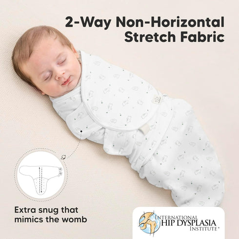 3-Pack 0-3 Organic Baby Swaddle Sleep Sacks - Swaddles for Newborns, Infant Months, Baby Girls, Boys, Soft & Snug