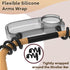 Upgraded Universal Stroller Snack Tray, Cup Holder Stroller Tray with Silicone Flexible Arms Grip, Stroller Tray