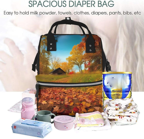 HCBPWVQA Backpack Daypacks Backpack Mommy Gallery For Fall Diaper Bag with Changing Pad and Pacifier Holder