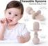 Silicone Baby Feeding Set, 2 Pack Divided Toddler Plates with Suction and Spoons, BPA Free Baby Led Weaning Supplies