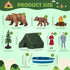 13 RAYNAG Pieces Camping Cake Topper Camping Party Decoration With Tent Bonfire Tree Bear People Boat Camping Cake