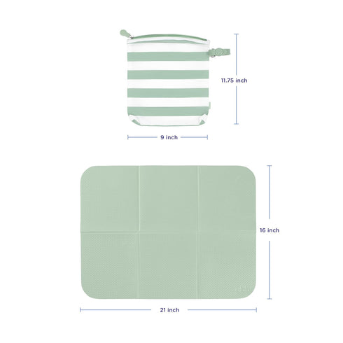 Ubbi On-The-Go Changing Baby Mat with Carrying Bag, Soft and Comfortable Diaper Bag Accessory Must Have for Newborns