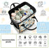 Honeybaby Backpack 19L Diaper Bag for Mom & Dad Checkered Background Flowers Large Diaper Bag Tote with Multi-Pocket