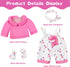 XFEYUE 12" Set,12 Inch 3+ Baby Doll with Pink Bowknot Clothing Realistic Baby Dolls with Clothes