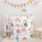 Datura home 3pcs Crib Bedding Set, Crib Sheet & Crib Skirt, Watercolor Butterfly Printed