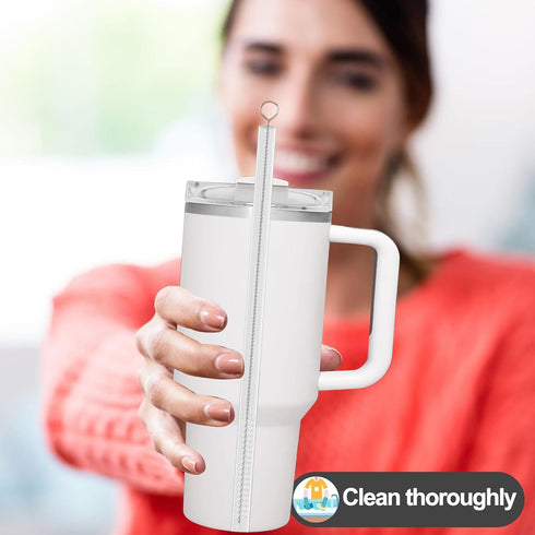 KEUYE 40/30/20 oz 10mm (5Pcs) Stanley Straw Cleaner Brush, Reusable Extra Long for Stanley Mug, Wide Drinking Straws