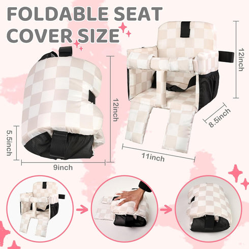 Portable Baby Shopping Cart Seat, High Chair Cover for Outdoor, One-Hand Installation Cart Seat Cover, Comfortable