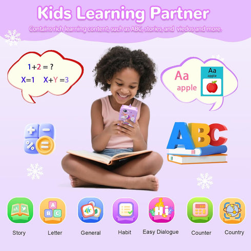 3-10 2.8" (32GB) Lapare Kids Smart Phone for Girls, Christmas Birthday Gifts for Year Old Kids Toy Cell Phone