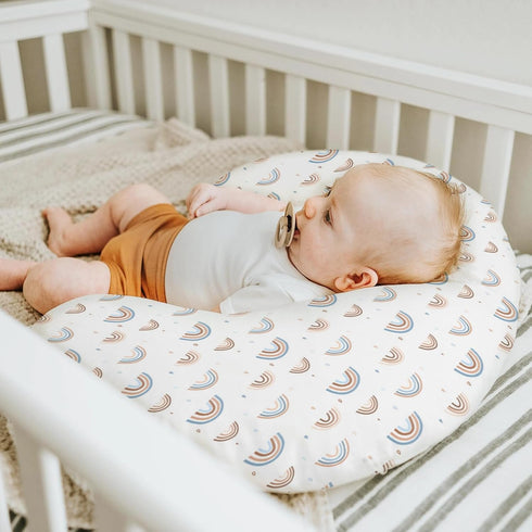 Boho Rainbows Baby Nursing Pillow Covers for Boy Girl Colorful Rainbow Drops Nursing Pillow Slipcovers