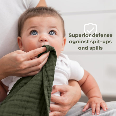 Comfy Cubs Muslin Burp Cloths Set, Large 100% Cotton Hand Washcloths for Babies, 6-Pack, Extra Absorbent