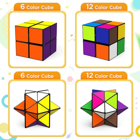 Star Cube Magic Cube Set, 2 in 1 Yoshimoto Cube for Kids and Adults, Toy for Ages 8-12