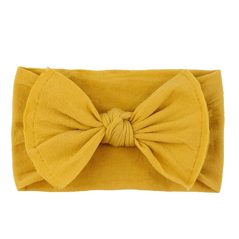 QandSweet Baby Nylon Headbands, 12-Pack Newborn Bows, Soft Head Wraps for Infant Toddler Girls