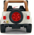 Jada Toys Jurassic World 1:32 Jeep Wrangler Die-cast Car for Kids and Adults (White/Red)