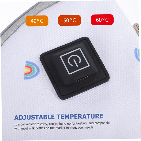 ERINGOGO Portable Milk Bottle Warmer Pouch Insulated Feeding for Travel Car Home Use Easy Open Zipper Closure Keeps
